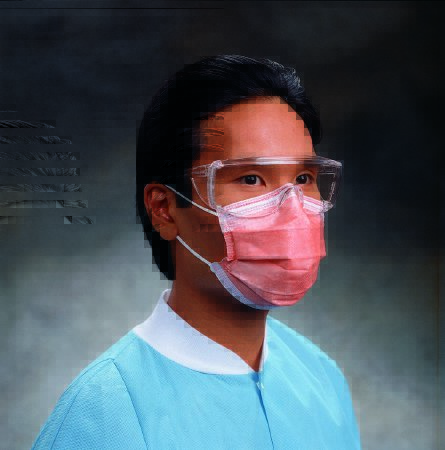 Mask Procedure FluidShield Anti-fog Foam Pleated Earloops One Size Fits Most Orange NonSterile ASTM Level 3 Adult (40/BX 10BX/CS) by O&M Halyard  ID 47107